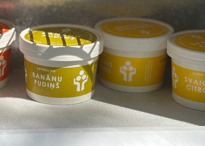 Saldsjums saldējums pieejams uz vietas